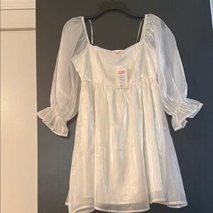 Chic Sheer White Dress